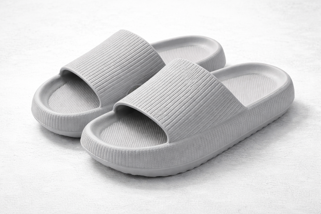 Lautva Sauna & Spa Slides — Soft Cushioned Non-Slip Slippers with Thick Sole for Sauna, Shower & Wet Rooms